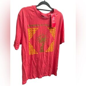 RARE 2022 FIFA WORLD CUP Qatar men's large short sleeve 100 % cotton T-shirt NWT